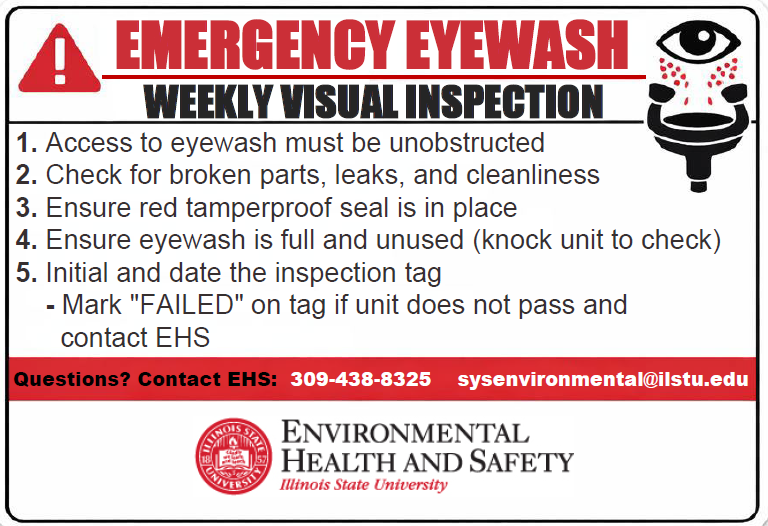 Eyewash Weekly Visual Inspection