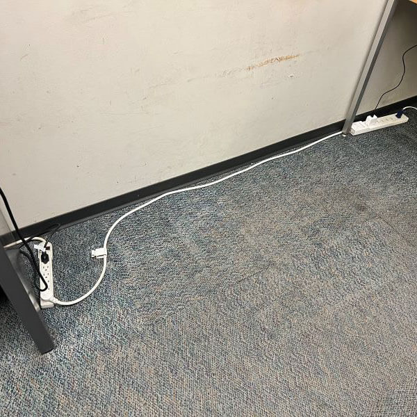 Two power strips are connected together.